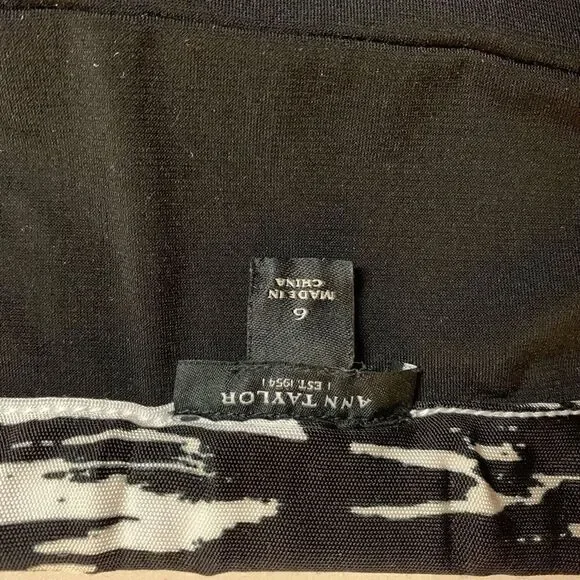 Ann Taylor black &white halter dress - Picture 7 of 8